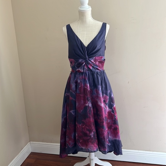 Neiman Marcus Lela Rose for Target Women’s Formal Dress Gown Purple Pockets Silk - Picture 3 of 8